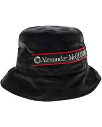 Alexander McQueen Bucket Skull Nylon Hat - Black