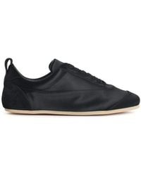 Jil Sander - Etage' Satin Sneakers With Black Suede Trim - Lyst