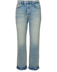 7 For All Mankind - 'logan' Light Blue Cotton Blend Jeans - Lyst