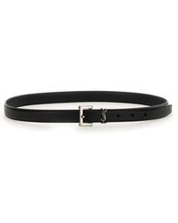 Saint Laurent - Thin "Cassandras" Belt - Lyst