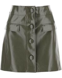 MVP WARDROBE - Montenapoleone Mini Skirt In Coated Cotton - Lyst