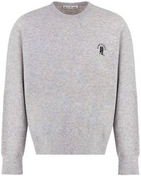 Acne Studios - Pullover With Embroidered Logo - Lyst