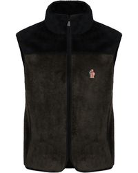 Moncler - Padded Fleece Gilet - Lyst