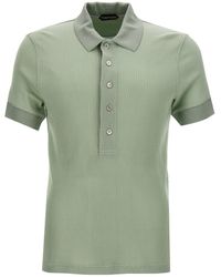 Tom Ford - Ribbed Viscose Shirt Polo - Lyst