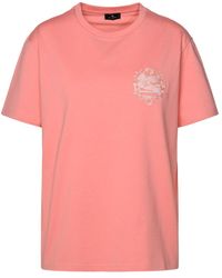 Etro - Logo Embroidery T-Shirt - Lyst