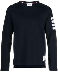 Thom Browne - 4bar Cotton Crewneck Sweater - Lyst