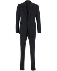 Emporio Armani - Single-Breasted Suit With Peak Revers - Lyst