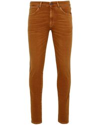 PT Torino Ochre Cotton Swing Jeans - Brown