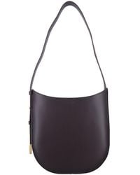 Sessun - Leather Grandre Amo Hobo Bag With Bronze Details - Lyst