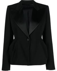 Max Mara - Wool Single-Breasted Blazer Jacket - Lyst