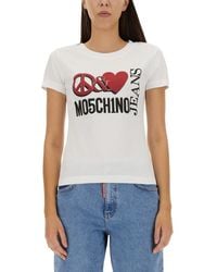Moschino Jeans - Peace & Love T-shirt - Lyst