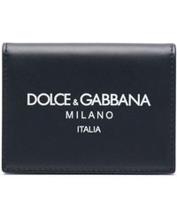 Dolce & Gabbana - Leather Wallet With Logo Print - Lyst