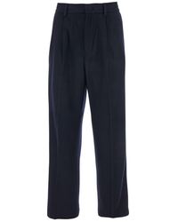 Emporio Armani - Trousers With Belt Loops And Back Logo Plaque - Lyst