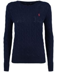 Ralph Lauren - Wool And Cashmere Cable-Knit Crew-Neck Sweater - Lyst
