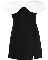 Self-Portrait - Minidress With Off-The-Shoulder And Bow Edges - Lyst