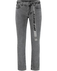 Off-White c/o Virgil Abloh - Off- Belted Skinny Jeans - Lyst