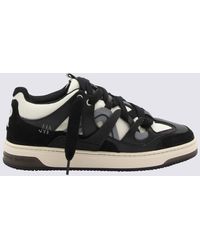 Represent - White And Black Leather Bully Sneakers - Lyst