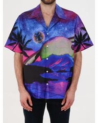Valentino Cotton Water Sky Printed Jacket in Purple for Men - Lyst