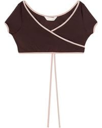 Palm Angels - Cap-Sleeves Bikini Top - Lyst