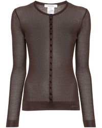 Lemaire - Long-Sleeve Ribbed Top - Lyst