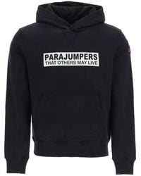 Parajumpers Logo Box Print Hoodie - Black