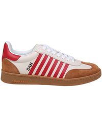 DSquared² - Leather And Suede Sneakers - Lyst
