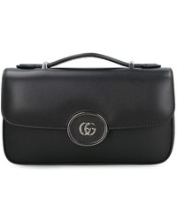 Gucci - Petite GG Mini Leather Shoulder Bag - Lyst