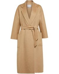 Max Mara Labbro Coat In Cashmere Cloth - Natural