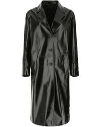 Prada - Leather Coat - Lyst