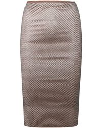 Sportmax - Senior Silver Viscose Skirt - Lyst