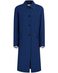 Marni - Contrasting-stitch Single-breasted Coat - Lyst