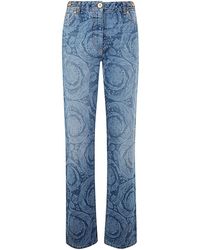 Versace - Pant Denim Laser Stone Wash Baroque Series Denim Fabric With Special Treatment Clothing - Lyst