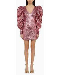 ROTATE BIRGER CHRISTENSEN - Fuchsia Recycled Polyester Mini Dress With Sequins - Lyst