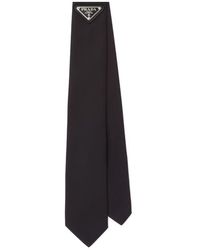 Prada Cravatta Re-nylon Nero - Black