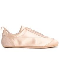 Jil Sander - Etage' Satin Sneakers With Rosé Suede Trim - Lyst