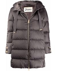 Herno - Long Puffer Coat With Buttons - Lyst