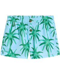 Jacquemus - Light Shorts With Palm Tree Print - Lyst