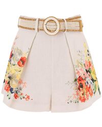 Zimmermann - Alight Linen Tuck Shorts - Lyst