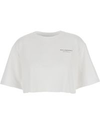 Philosophy Di Lorenzo Serafini - Cropped T-Shirt With Maxi Logo Printed On The Back - Lyst