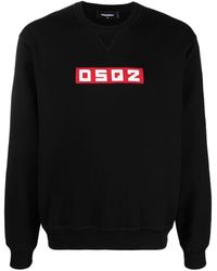 DSquared² - Logo-Patch Cotton Sweatshirt - Lyst