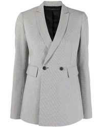 SAPIO - Double Breasted Pied De Poul Jacket Clothing - Lyst