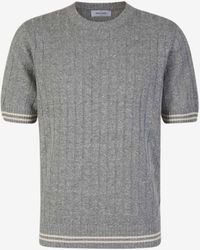 Gran Sasso - Linen Ribbed Knit T-Shirt - Lyst