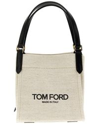 Tom Ford - Logo Canvas Handbag Hand Bags - Lyst
