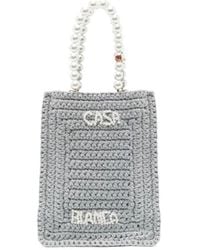 CASABLANCA Mini Jeanne Bag in Black | Lyst UK