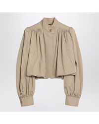 Chloé - Cropped Gabardine Jacket - Lyst
