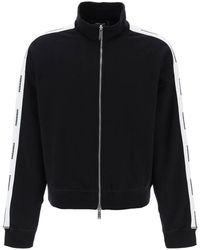 DSquared² - Zip Up Sweatshirt With Logo Bands - Lyst