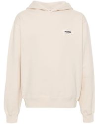 Jacquemus - Le Hoodie Gros Grain Brand-tab Cotton-jersey Hoody - Lyst