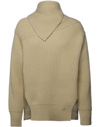 Jil Sander - Ivory Wool Sweater - Lyst