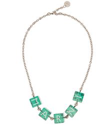 Marni - Chain Necklace With Branded Dice-Shaped Charms - Lyst
