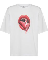 Fiorucci - Cotton T-Shirt With Mouth Print - Lyst